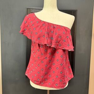 Abercrombie & Fitch One Shoulder Ruffle Top - Size Small